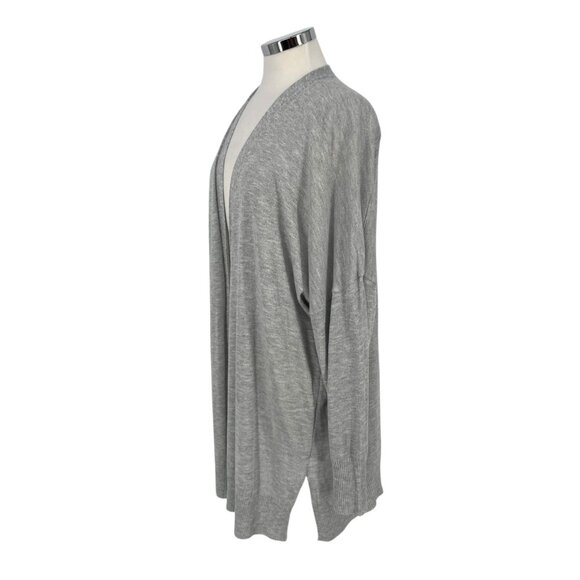 Nine West Open Front Gray Cardigan Sweater Lightweight Knit Size 1X - Picture 4 of 9
